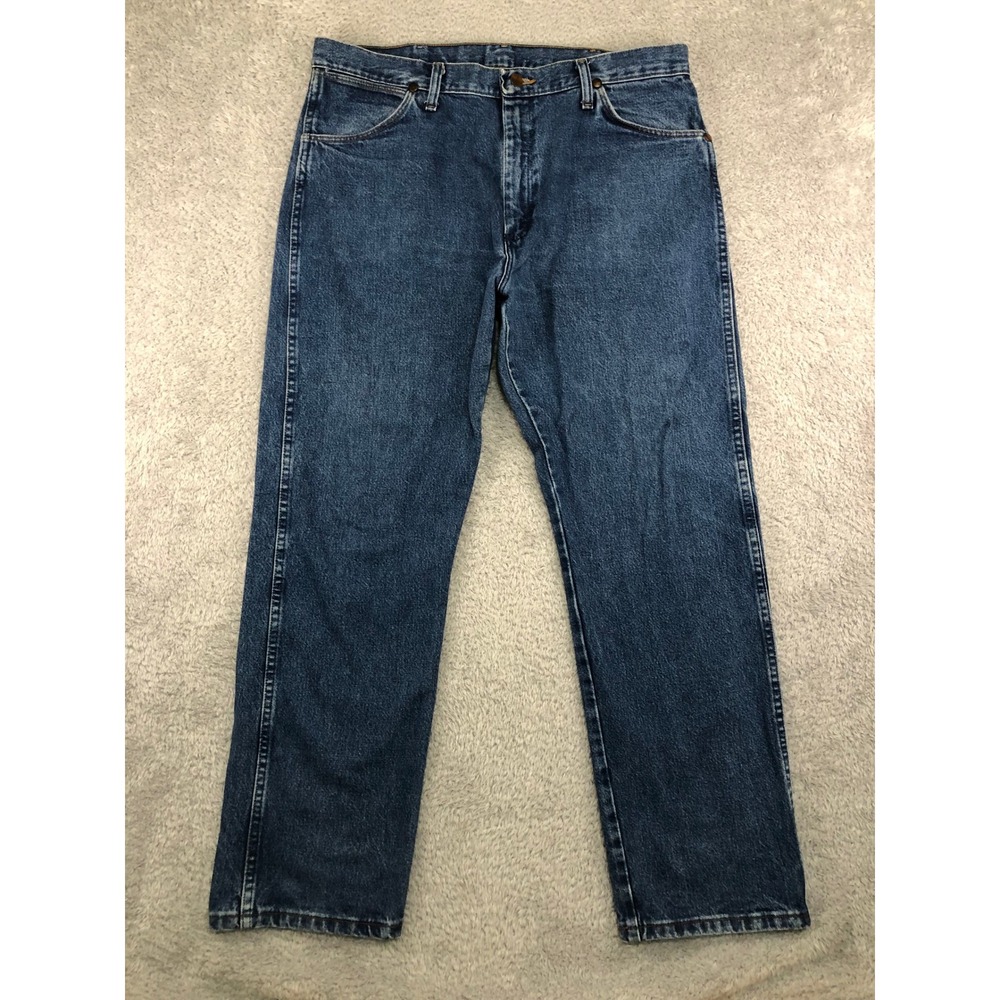 Wrangler Jeans Men 36x30 Blue Cowboy Cut Straight 13MWZ Denim